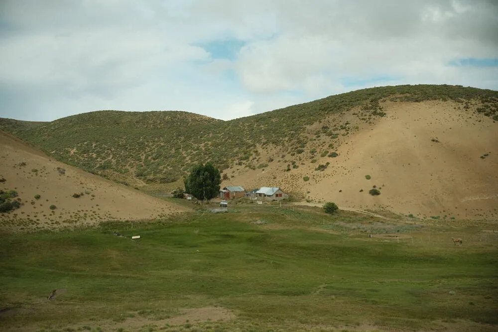 Wide open plains of the Patagonian steppe
